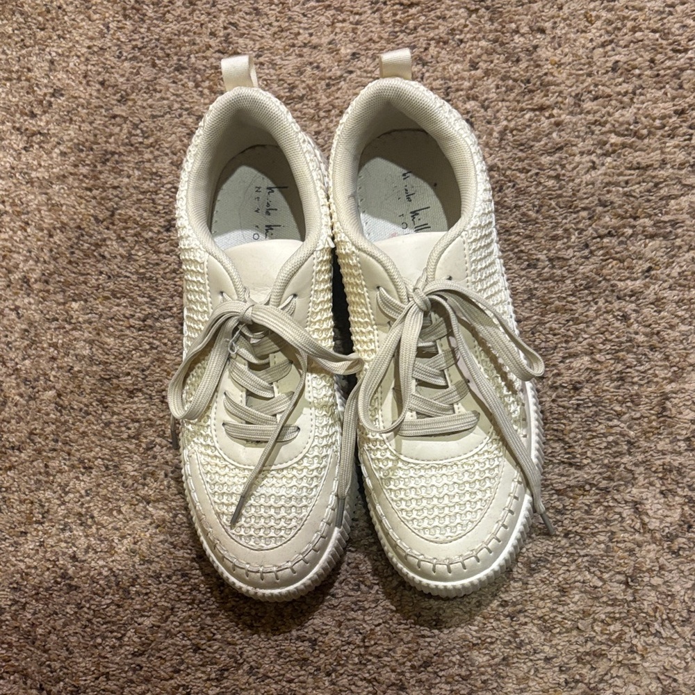 White Knit Sneakers